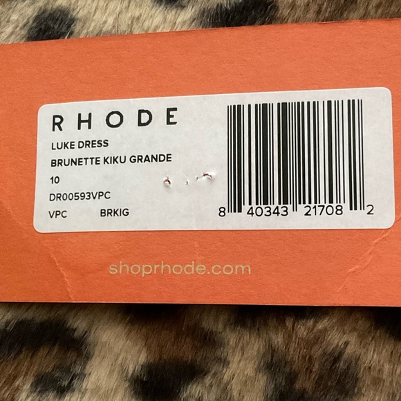 RHODE Cinnamon Brown Floral Mini Dress with Cream & Black Accents - Picture 10 of 10